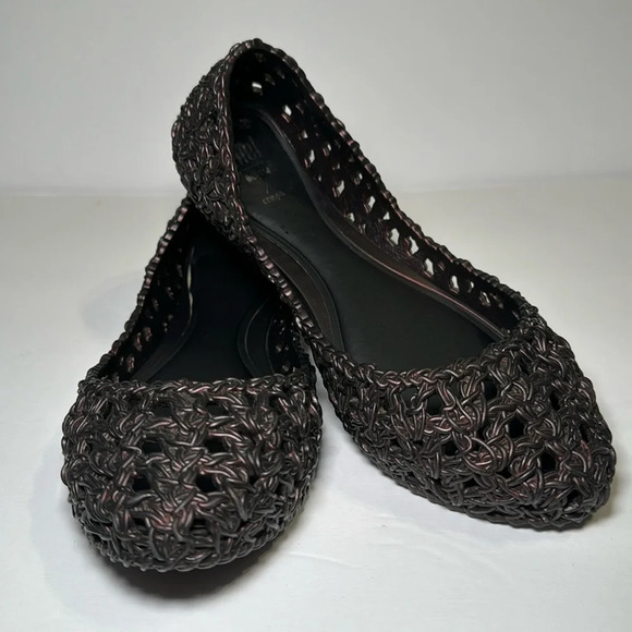 Mini Melissa Other - Mel Dreamed by Melissa Campana size 4 Black EUC Mini Melissa Jelly Shoes Flats